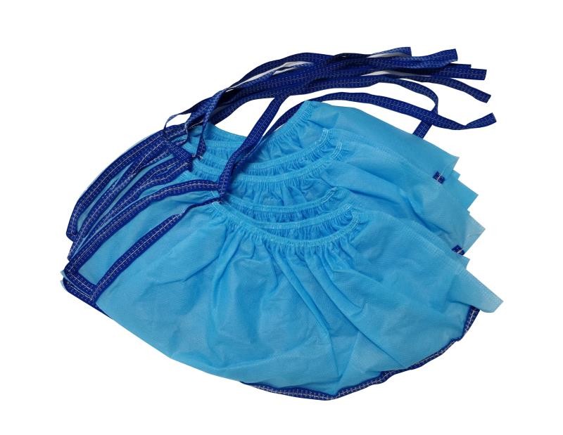 china Blue PP Non Woven Disposable ESD Shoe Cover Conductive Knitted Ribbon