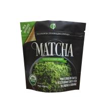 China Custom Printing  Bags Aluminum Foil Stand Up Pouch Matcha Green Tea Powder Packing Bags factory