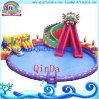 China Octopus Inflatable Water Slide with Swimming Pool inflatable slide for pool factory
