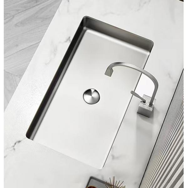 Quality Stainless Steel 304 Undermount Vessel Sinks Rectangular Shape Durable for sale