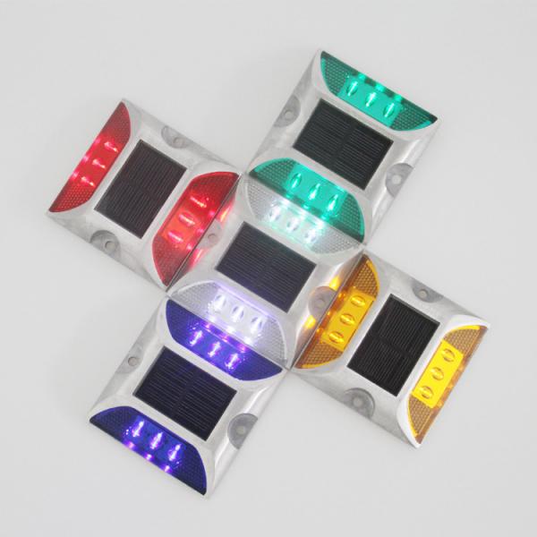 Quality Flashing solar traffic warning light red yellow LED powered warning signal for sale