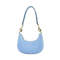 China Ladies Bag Leather Handbags New Underarm Blue Leather Hand Bag For Women And Ladies Handbag factory