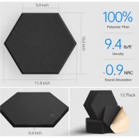 China 12 X 10 X 0.4 Hexagonal Design Self Adhesive Acoustic Panels Flame Resistant factory