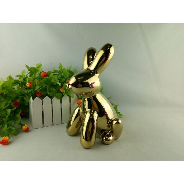Quality To figure custom stainless steel plated rabbit and fiberglass abstract rabbit for sale