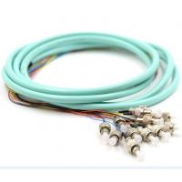 Quality 3 Meters Fiber Optic Pigtails Aqua OM2 / OM3 FC 12 Jacketed MM5010Gb For FTTH for sale