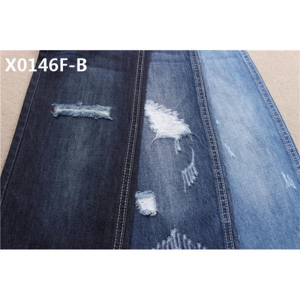 Quality 9.1 Oz Dark Blue Desizing 100 Cotton Denim Fabric For Boy Friend Style Jeans for sale