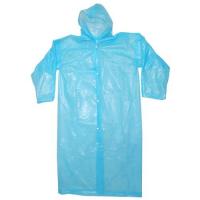China 0.015-0.04 Mm Thickness Disposable Lab Coats Plastic Rain Ponchos With Hood / Buttons factory