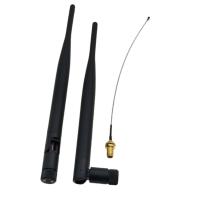 China Long Range 2400mhz Wifi Antenna 5dBi Wireless Rubber Whip With UFL SMA Connector factory
