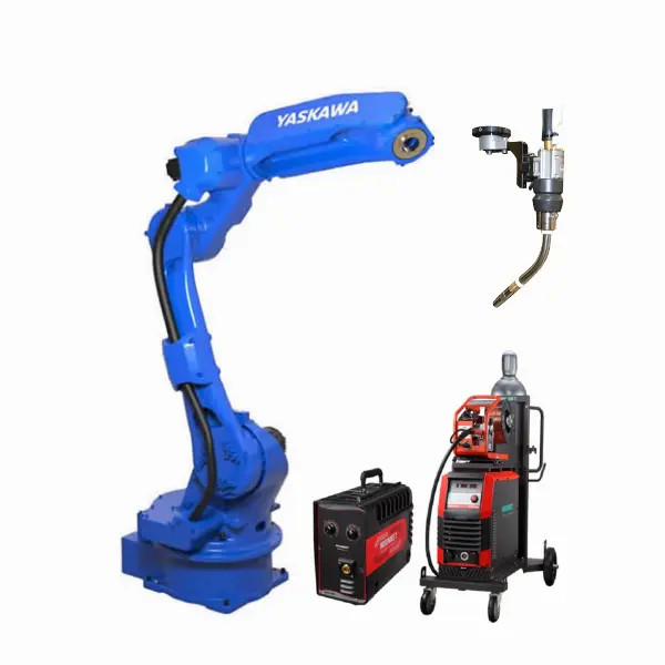 Quality Yaskawa GP25 Industrial Robot Arm With Megmeet Welder And Torches Solution As Mig Welding Robot for sale