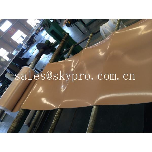 Quality Natural gum rubber sheet roll tan color high tensile strength for punching seals / washer for sale