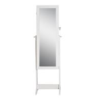 China KD Package NC Painting Lockable Cheval Mirror Jewelry Armoire factory