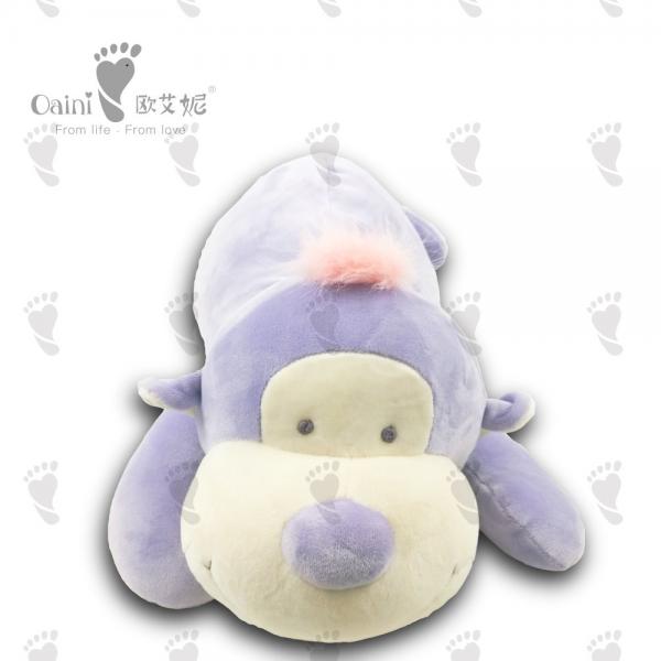 Quality Whimsical Cartoon Stuffed Animals 56 X 37cm Purple Plush Monkey Toy for sale