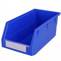 China Solid Box PP Material Stackable Open Front Plastic Storage Bin for Shelf Organization for sale