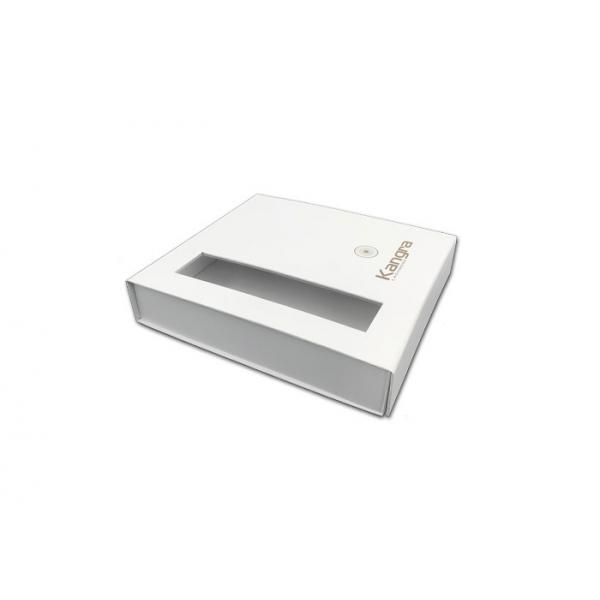 Quality White Collapsible Gift Boxes , Foldable Paper Box With Magnet And Window for sale