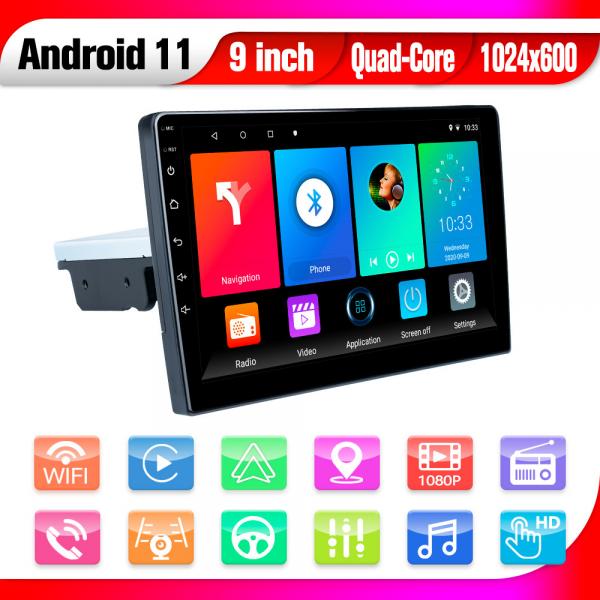 Quality ROHS Single Din Android Auto Universal Single Din 9 Inch Touch Screen GPS Car Audio for sale