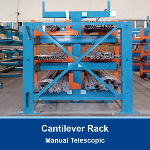 Quality Manual Telescopic Cantilever Rack for Long Materials  Single Or Double Sided Cantilever Racking Warehouse Storage Rackin for sale