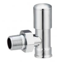 Quality Standard Modern Angled Radiator Valves 1/2'' For Steel Pipe Chrome Plated for sale