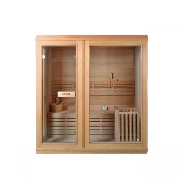 Quality ODM Double Bench 2 Person Home Sauna Room Indoor Solid Wood for sale