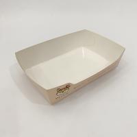 China French Fries Disposable Paper Trays For Food Boat Shape Printed Take Out Packaging factory
