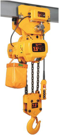 Quality Low Headroom Electric Chain Hoist , Low Noise Motorised Chain Block With Trolley for sale
