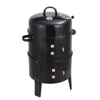 China Metal Type Cold Rolled Steel 3 in 1 Portable BBQ Smoke Stove Charcoal Grill Machine factory