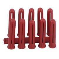 China Building PE Plastic Wall Plugs 200N Capacity Red Screw Plugs 5.5MM X 34MM factory