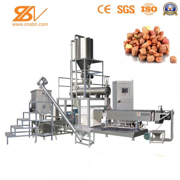 Quality Wet / Dry Dog Pet Food Extruder Machine Double Screw SGS Certification for sale