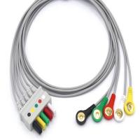 Quality Latex Free Stable ECG Lead Wire , 0012-00-1261-07 AHA IEC ECG Cable for sale