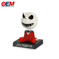 China Customized Solar Powered Bobble Head Dancing Toy OEM Skeletal Action Figurines Made Statues Car Dash Board Decorations factory