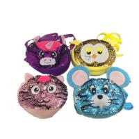 China 4 ASSTD Educational Plush Toys Animal Cat Coin Purse 18cm 7.09in Rohs factory