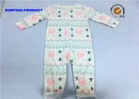 China Rabbit AOP Baby Girl Pram Suit Crew Neck Front Tab With Cap Snap Infant Coverall factory