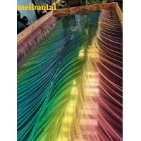 China Laser Pattern Rainbow Stainless Steel Sheet Office Hall Club Hotel Lobby Decoration factory