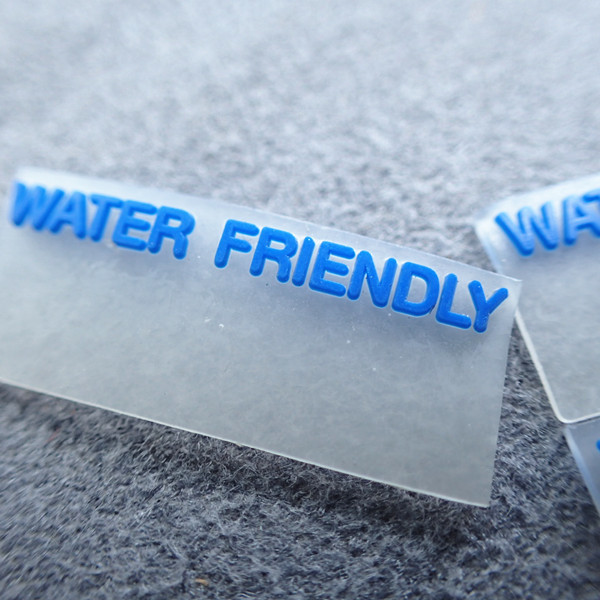 Quality Transparent 3D Logo PVC Personalized Clothing Labels for sale