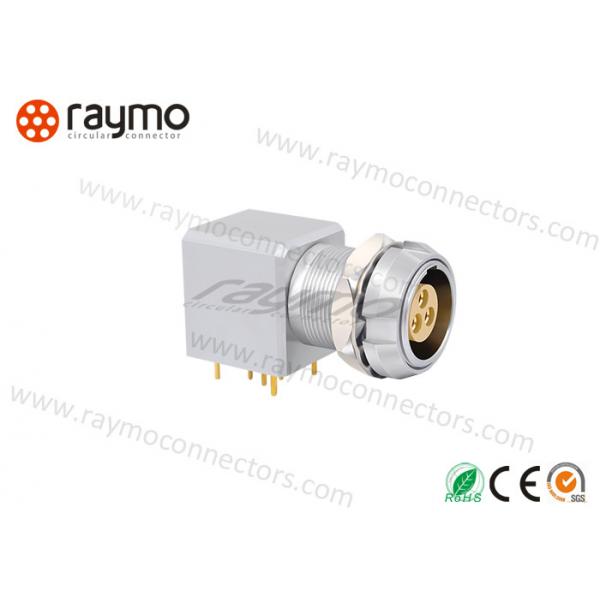 Quality 2-10 Pins 90 Degree Cable Connector , Back Panel Connectors Fixed Receptacle For for sale