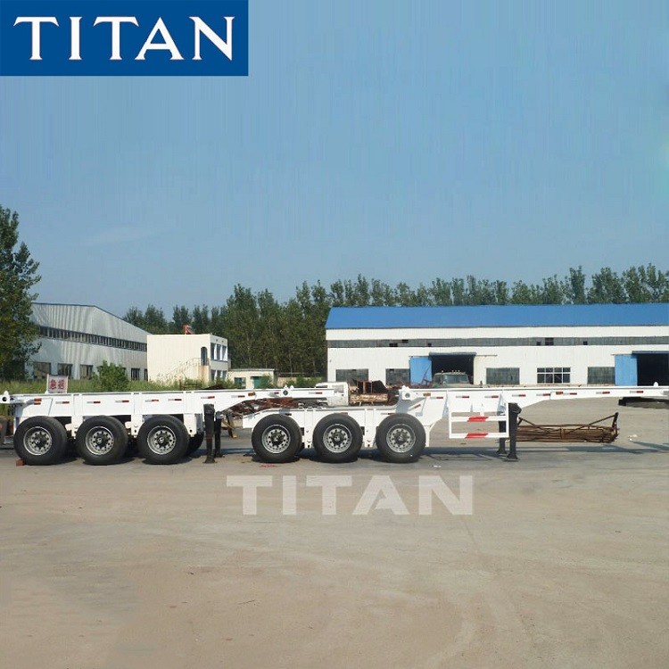 China 3 axle 20/40ft superlink chassis container trailer for Ghana factory