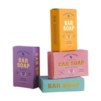 China Custom Logo Printing Paper Handmade Soap Bar Packing Boxes For Home Made Soap factory