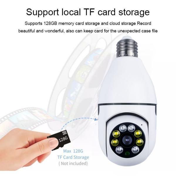 Quality 1080P Wifi Light Bulb Security Camera Auto Tracking Night Vision With E27 Socket for sale
