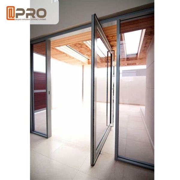 Quality Unique Villa Front Glass Entry Doors / Single Pivot Patio Doors front door pivot for sale