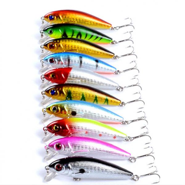 Quality 72mm 8.7g Bass Pike Tilapia Floating Bait 5 X ABS Plastic Lures for sale