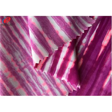 Quality Full Dull Strip Printed Strong Stretch Swimwear Nylon Spandex Fabric for sale
