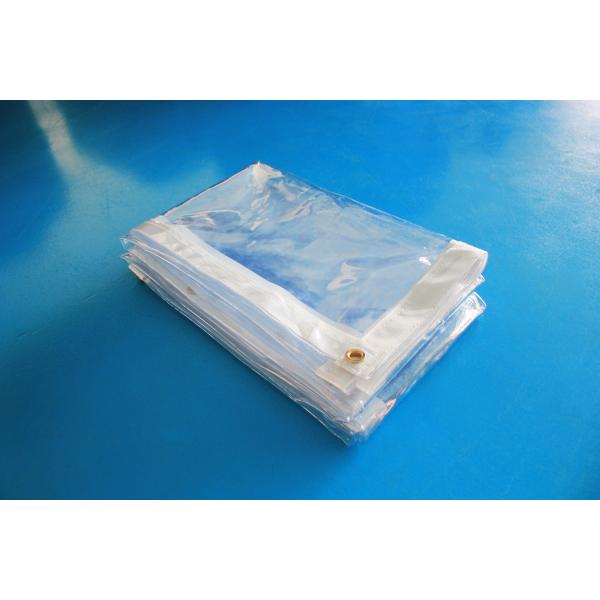 Quality Reinforced Edges Rip-Stop Transparent Tarpaulin With Grommets Clear Tarp For for sale