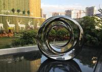 China Durable Spiral Circle Stainless Steel Sculpture For Garden Pool Decoration factory