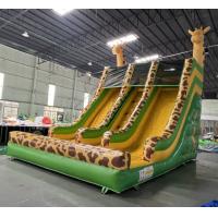 China Plato Commercial Giraffe Double Inflatable Water Slides Cartoon Theme factory