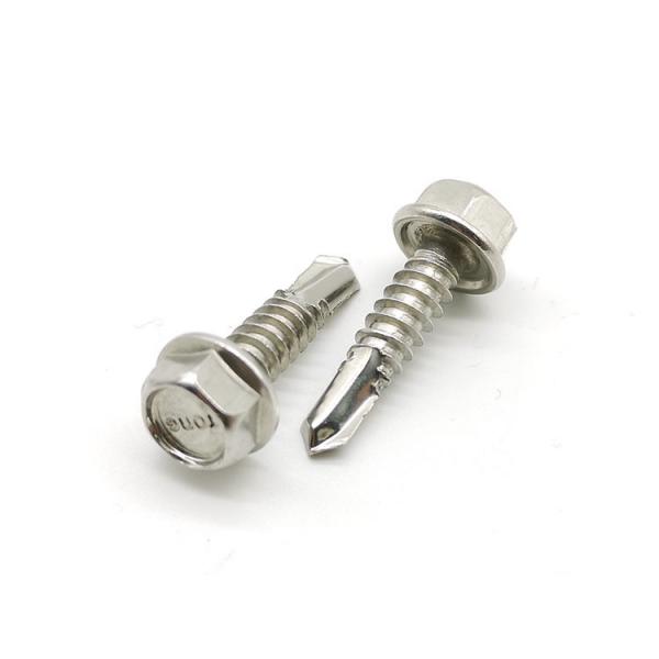 Quality DIN7504K Self Tapping Stainless Steel Screws For Metal 316 Hex Washer Head for sale