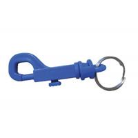 China Spring-Loaded Gate Key Ring Clip , Key Chain Holder With Thumb Trigger factory