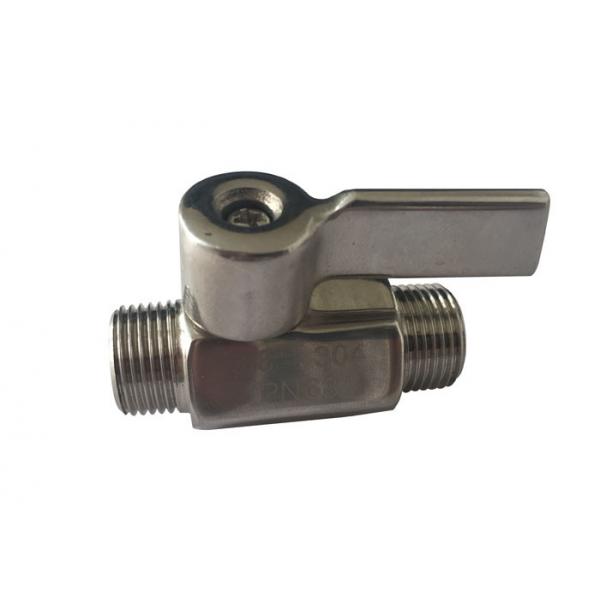 Quality Micro Ball Valve Stainless Steel BSP Male Thread Reducing Port 1000PSI Pressure for sale