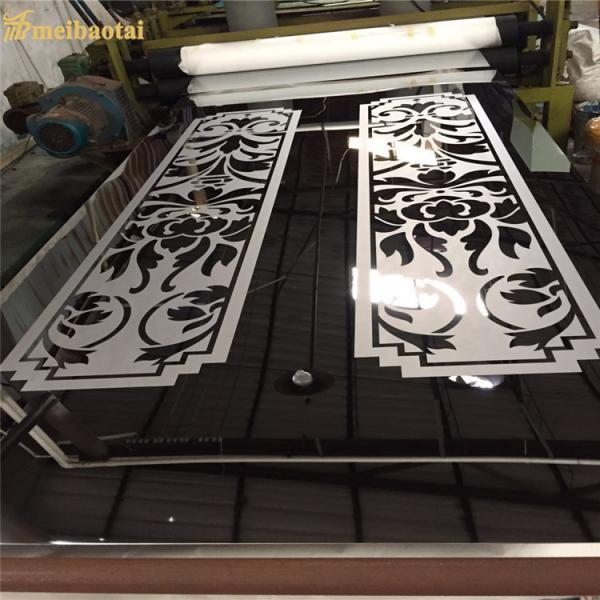 Quality Flower Etched Stainless Steel Sheet , Ss 304 Sheet 2438mm Size for sale