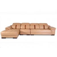 China Durable Leather Sectional Sofa Bed Solid Wood Frame High Cushion factory