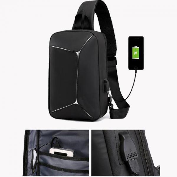 Quality USB Charging Oxford Cloth Reflective Chest Bag for sale