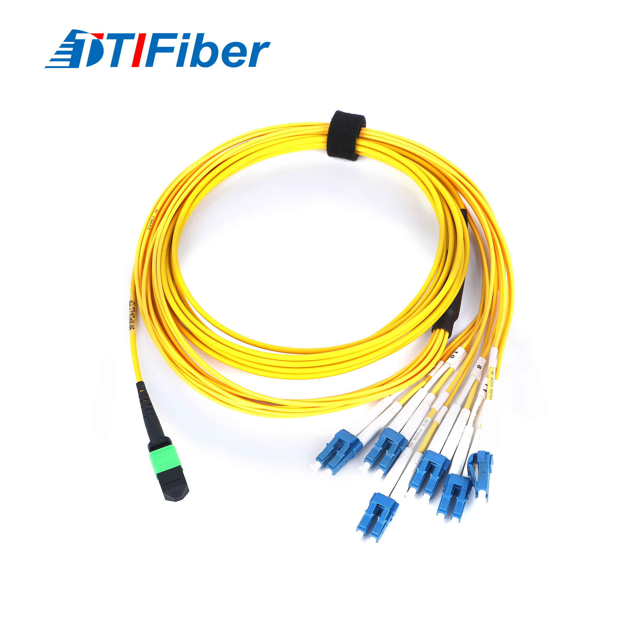 China MPO Fiber Optic Patch Cables 12 Core MPO-LC Ribbon Type factory